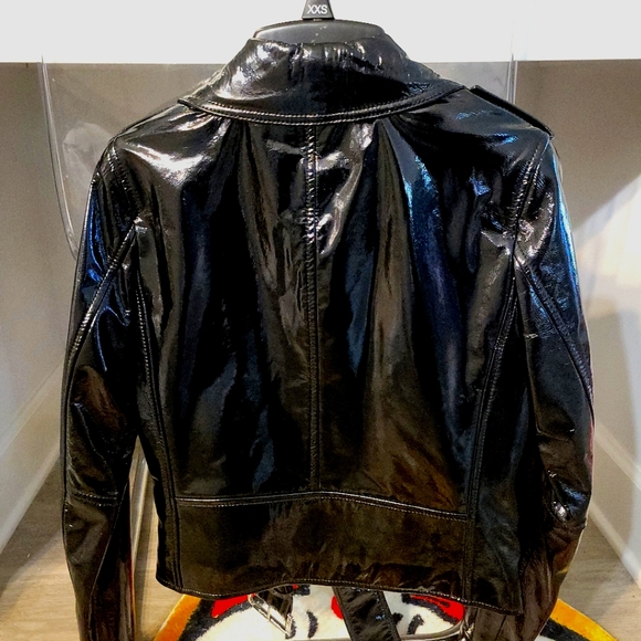Michael Kors Patent Leather Moto Jacket - Picture 5 of 6
